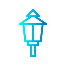 lámpara de jardín icono