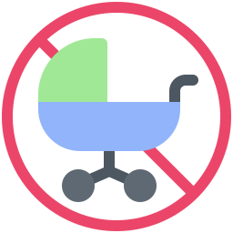 No baby cart icon