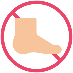 No barefoot icon