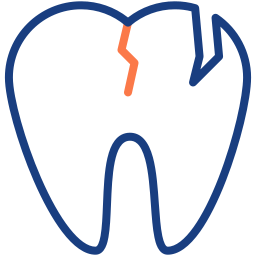 Broken teeth icon