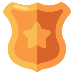 badge de sheriff Icône