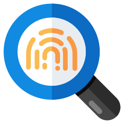 Fingerprint analysis icon