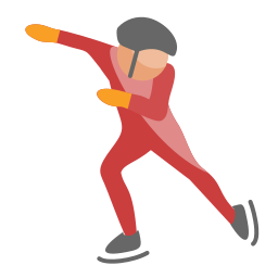 Speed skating icon