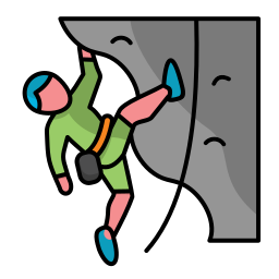Rock climbing icon