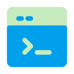 terminal de código icono