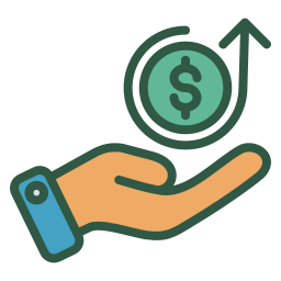 Income growth icon
