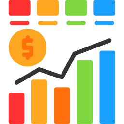 tableau financier Icône