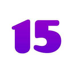 numero 15 icono