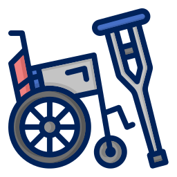 deficiência em cadeira de rodas Ícone