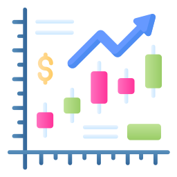 Financial growth chart icon