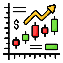 Financial growth chart icon