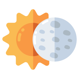 eclissi solare completa icona