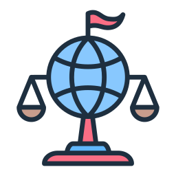 internationaal recht icoon