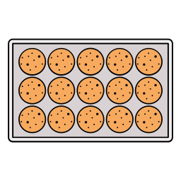bandeja de biscoitos Ícone