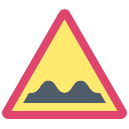 Uneven road icon