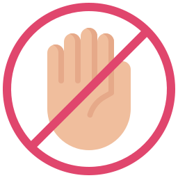 niet aanraken icoon