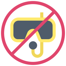 No snorkeling icon