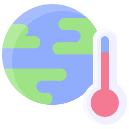 riscaldamento globale icona