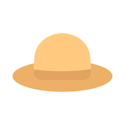 sombrero blanco icono