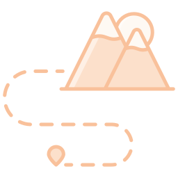 Hiking trail icon