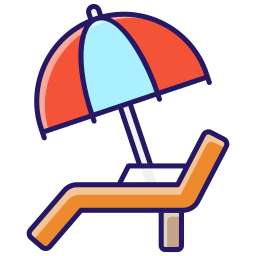 Beach chair icon