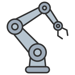 braccio robotico icona