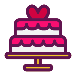 pastel de boda icono