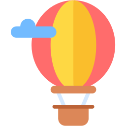 Hot air balloon icon