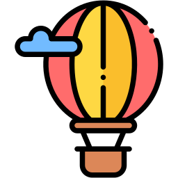 Hot air balloon icon