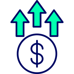 Money growth icon