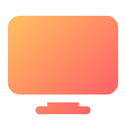 Flat monitor icon
