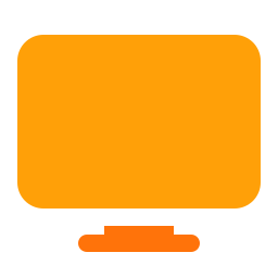 Flat monitor icon