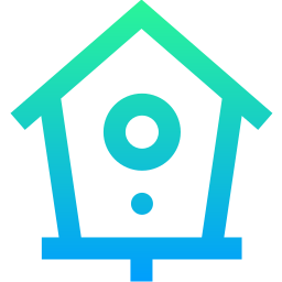 Bird house icon