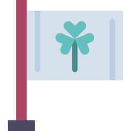 bandera de trébol icono