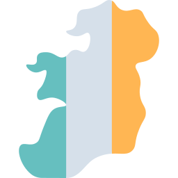 mapa de irlanda icono