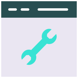 herramientas del sitio web icono