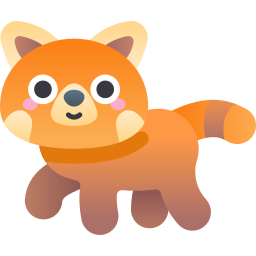 panda rouge Icône