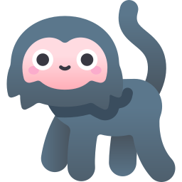 Black spider monkey icon