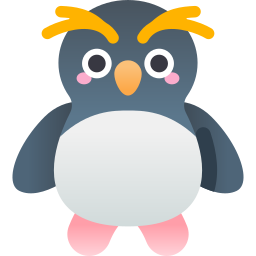 Southern rockhopper penguin icon