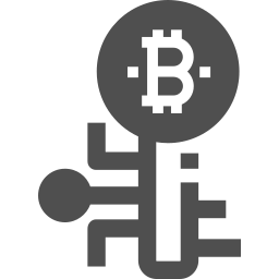 bitcoin chiave digitale icona