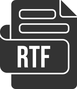 formato de archivo rtf icono