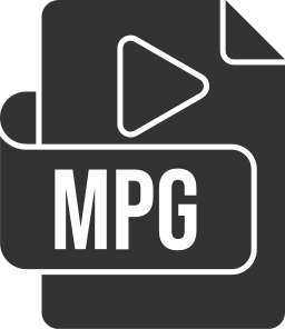 formato de archivo mpg icono