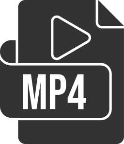 Mp4 file format icon