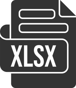 Xlsx file format icon