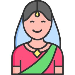 mujer hindu icono