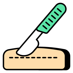 Surgical knife icon