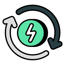 reprocesamiento de energía icono