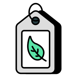 etiqueta ecológica icono