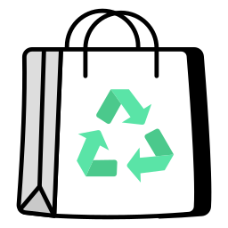 reciclaje de bolsas icono