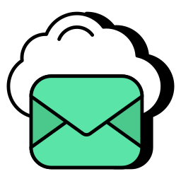 correo en la nube icono